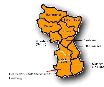 Bezirk der Staatsanwaltschaft Duisburg Bezirk der Staatsanwaltschaft Duisburg