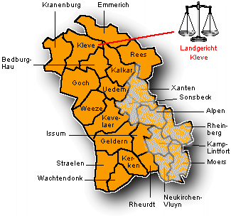 Bezirk der Staatsanwaltschaft Kleve Bezirk der Staatsanwaltschaft Kleve